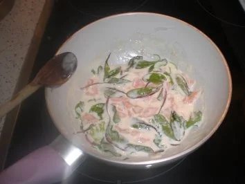 Spaghetti mit Lachs  und Mangold - Rezept - Bild Nr. 5