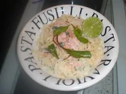 Spaghetti mit Lachs  und Mangold - Rezept