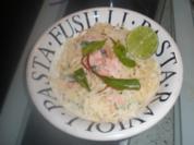 Spaghetti mit Lachs  und Mangold - Rezept