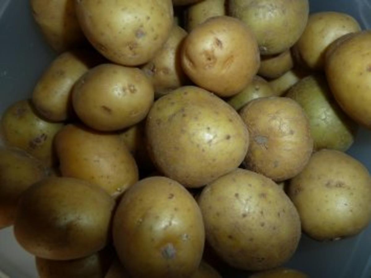Limetten-Kartoffeln an Schweinefilet mit Röstpaprika und Ziegenkäsenocken - Rezept - Bild Nr. 6