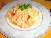 Capellini mit Lachs-Tomaten-Soße - Rezept