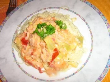 Capellini mit Lachs-Tomaten-Soße - Rezept - Bild Nr. 7