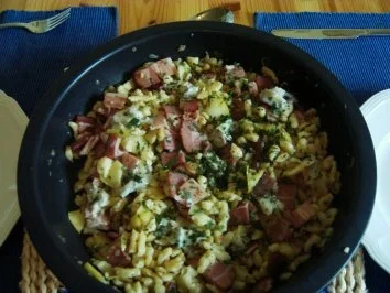 Apfelweinspätzli-Pfanne - Rezept