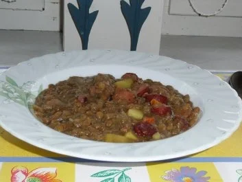 Rezept: Eintopf: Linsen süß-sauer Eintopf: Linsen süß-sauer - Rezept