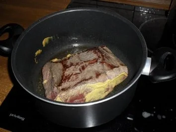 Rinderschmorbraten mit Spätzle und Kartoffelsalat-a richtigs Schwobaessa halt - Rezept - Bild Nr. 4