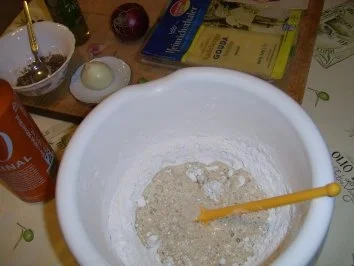 Spaghettipizza Schinken/Paprikaolive - Rezept - Bild Nr. 3