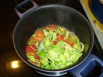 Spaghettipizza Schinken/Paprikaolive - Rezept - Bild Nr. 6