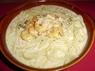Meine Garnelen in Rahmsosse mit Nudeln - Rezept