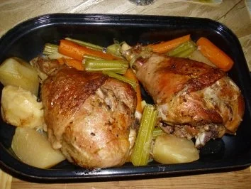 Putenunterkeulen - Rosenkohl gebraten mit Cashewnüsse - Salzkartoffeln - Rezept - Bild Nr. 12