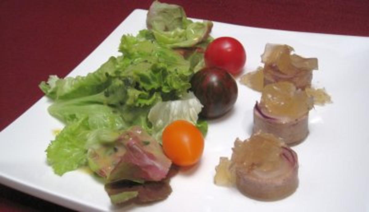 Kalbszunge auf frischen Salaten - Rezept