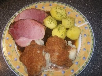Kasslerbraten - mit Salzkartoffeln u. Blumenkohl - Rezept - Bild Nr. 5