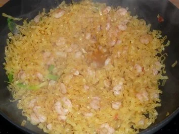 Eismeergarnelen in Woknudeln... - Rezept - Bild Nr. 3