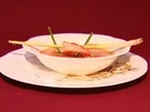 Paprikasuppe mit Garnelen-Zitronengras-Spieß (Oliver Fleischer) - Rezept