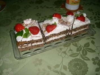 Schokoschnitten mit Vanillecreme>> - Rezept