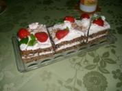 Schokoschnitten mit Vanillecreme>> - Rezept