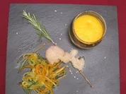 Coquilles St Jacques et son espuma de carottes-cumin - Rezept