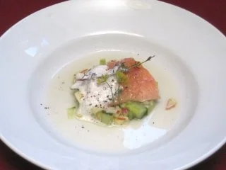 Bachsaibling im Holundersüppchen - Rezept