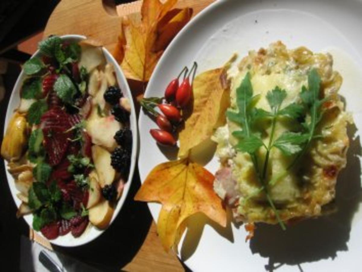 kulinarischer Erntedankauflauf mit delikatem Herbstsalat - Rezept - Bild Nr. 3