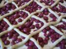 Kirschkuchen mit Makronengitter - Rezept