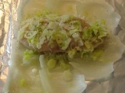 Rezept: Hähnchenbrustfilet im Zwiebelkleid mit Lauchsauce Bild Nr. 4 Hähnchenbrustfilet im Zwiebelkleid mit Lauchsauce - Rezept - Bild Nr. 4