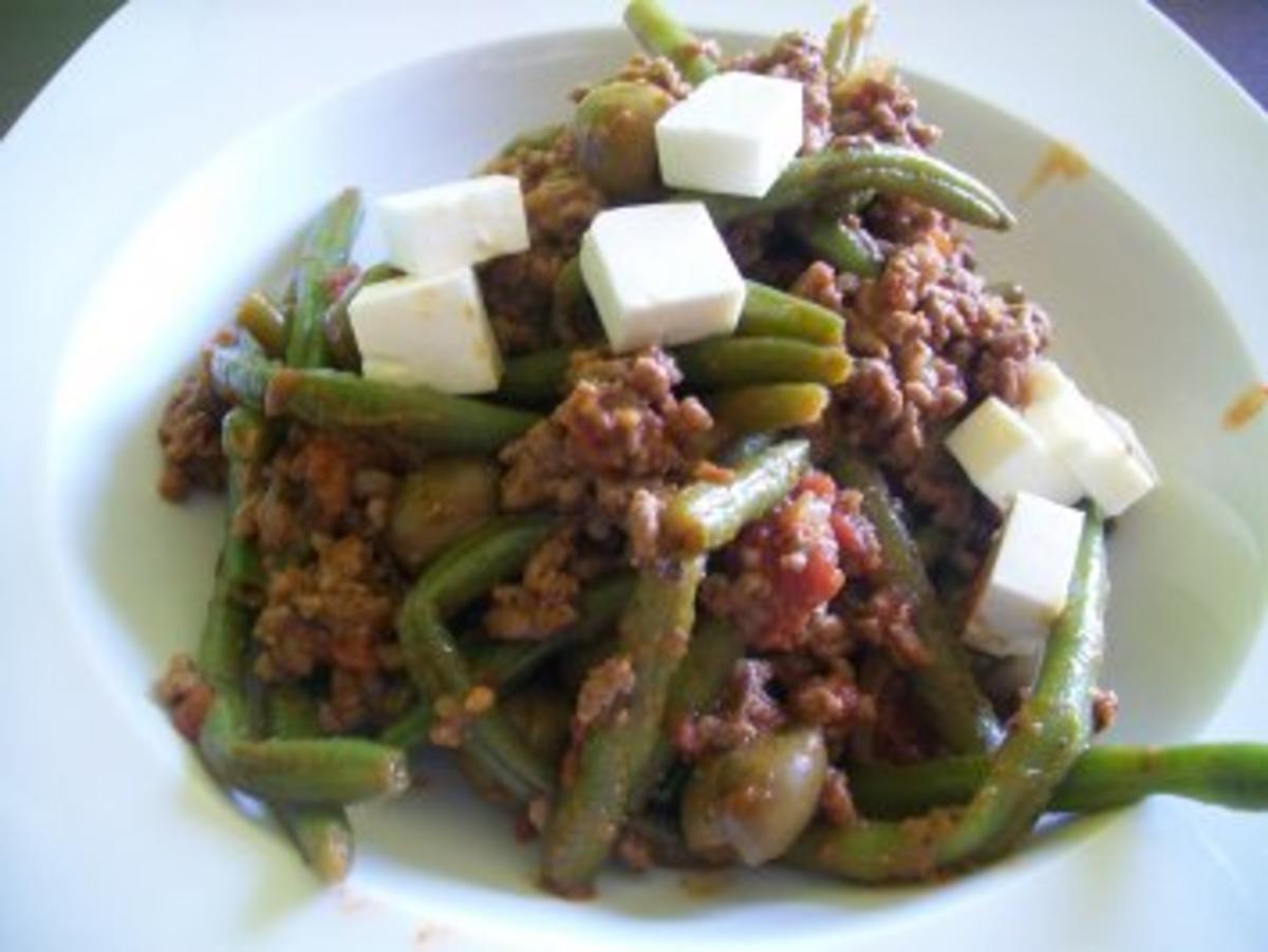 Griechische Bohnen-Hack-Pfanne - Rezept