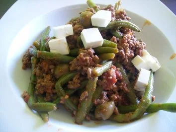 Griechische Bohnen-Hack-Pfanne - Rezept