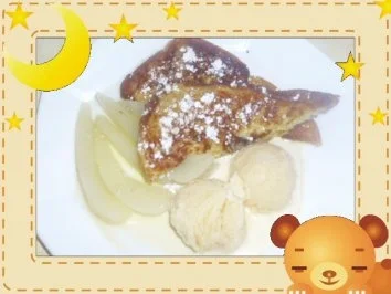 Arme Ritter mit Biereis und Birnen - Rezept