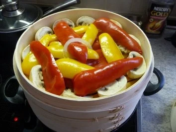 Fisch : Gedämpftes Seelachfitet an Gemüse und Reis - Rezept - Bild Nr. 6