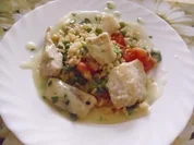 Rezept: Gebratener Reis mit Fischhappen Gebratener Reis mit Fischhappen - Rezept