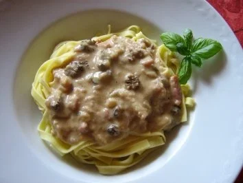 Käsesoße mit Morcheln - Rezept