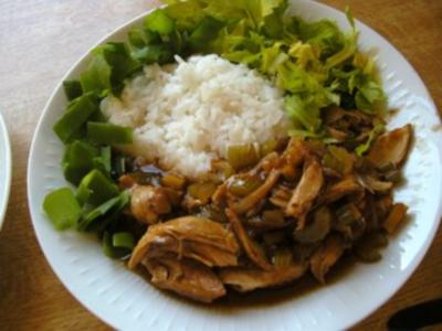 Rezept: Ingwer -Cola - Huhn/Hahn mit Staudensellerie Ingwer -Cola - Huhn/Hahn mit Staudensellerie - Rezept