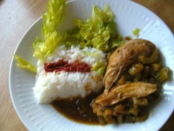 Ingwer -Cola - Huhn/Hahn mit Staudensellerie - Rezept - Bild Nr. 2