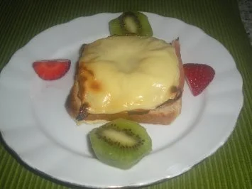 Toast Hawai mit gegrillter Ananas und Ziegenkäse - Rezept - Bild Nr. 2
