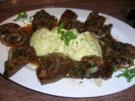 Venezianische Kalbsleber - Fegato di vitello alla veneziana - mit Schnittlauch-Sahne-Pü - Rezept