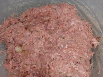 Hackfleisch: Hack im Kürbisring gebraten an Ingwerkürbissoße - Rezept - Bild Nr. 3