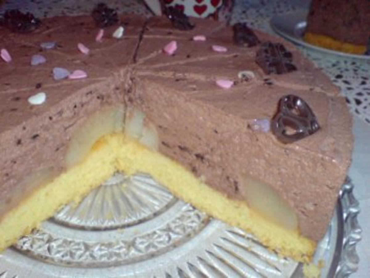 Schoko-Sahne-Torte mit Birnen - Rezept - Bild Nr. 3