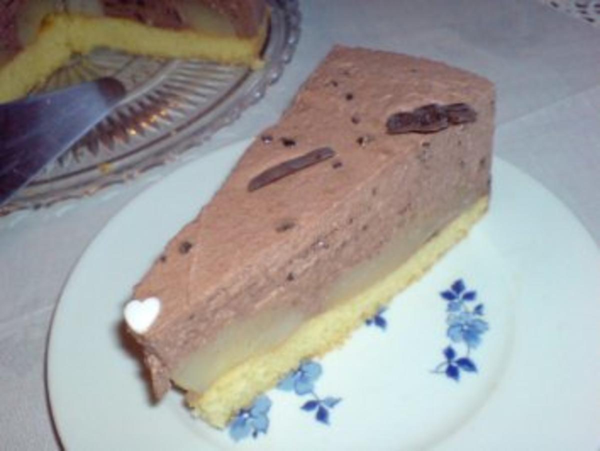 Schoko-Sahne-Torte mit Birnen - Rezept - Bild Nr. 2