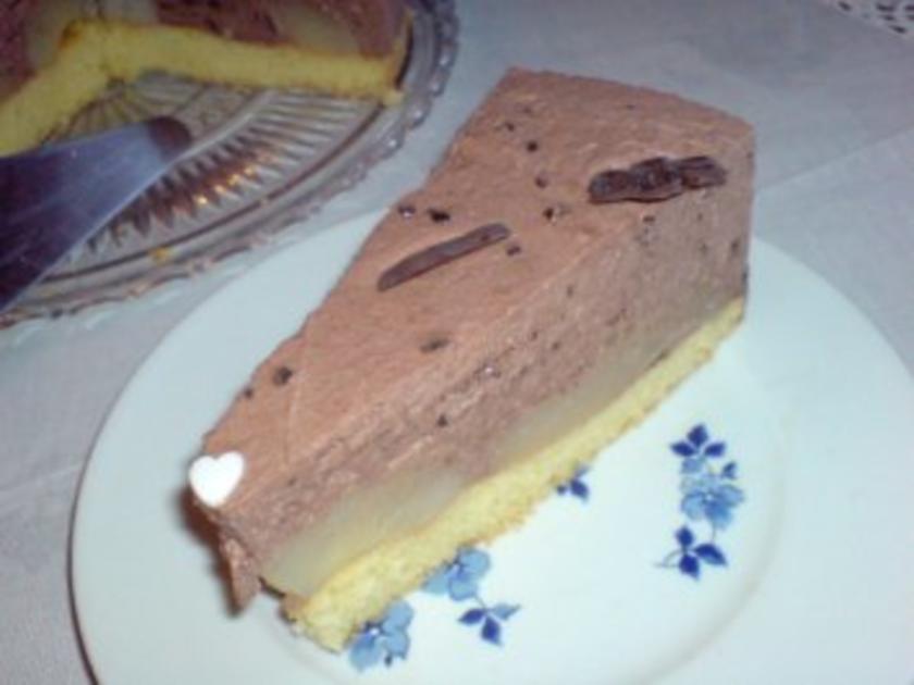 Schoko-Sahne-Torte mit Birnen - Rezept mit Bild - kochbar.de