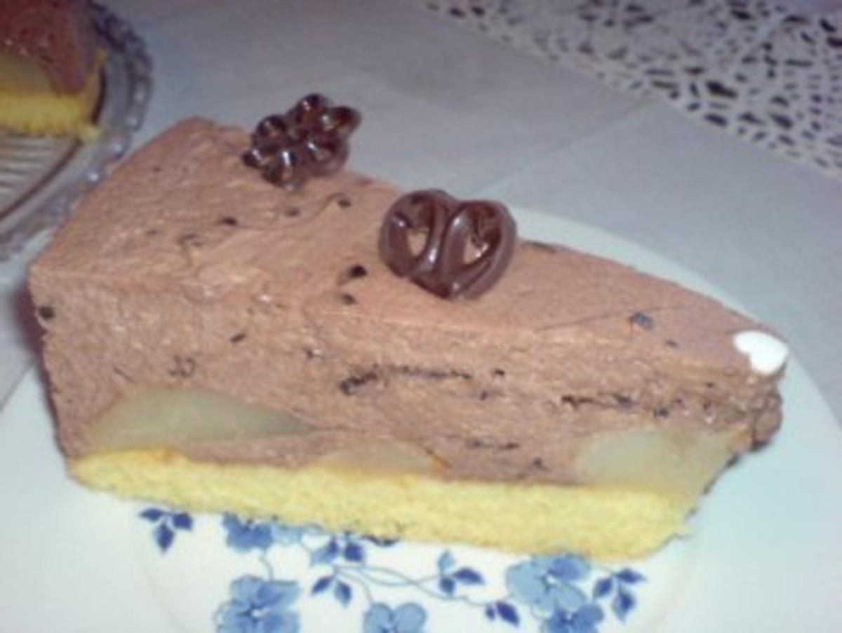 Schoko-Sahne-Torte mit Birnen - Rezept - Bild Nr. 4