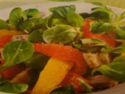 Feldsalat mit Ingwer und Braten fränkische Art - Rezept