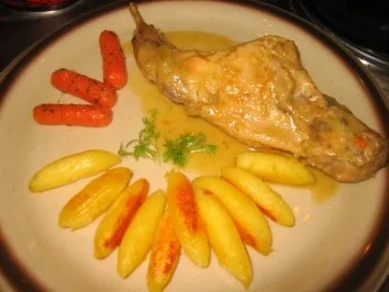 Fleisch: Hauskaninchen - geschmort - Rezept