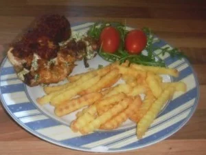 Rezept: Puten-Rucola Cordon bleu Puten-Rucola Cordon bleu - Rezept