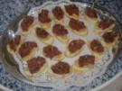 Montadito mit Apfel und gebratener Blutwurst - Rezept