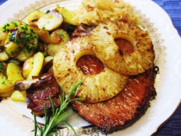 Ananas-Kasseler auf Sauerkraut - Rezept - kochbar.de