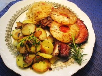 Rezept: Ananas-Kasseler auf Sauerkraut Bild Nr. 6 Ananas-Kasseler auf Sauerkraut - Rezept - Bild Nr. 6