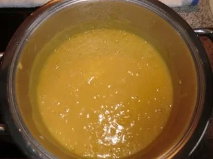 Rezept: * Möhren-Kartoffelsuppe mit Krabben * Bild Nr. 4 * Möhren-Kartoffelsuppe mit Krabben * - Rezept - Bild Nr. 4