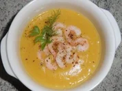 * Möhren-Kartoffelsuppe mit Krabben * - Rezept