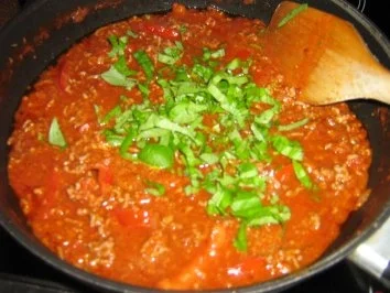 Bologneser Soße mit zweierlei Beilagen - Rezept - Bild Nr. 7