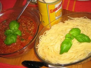 Bologneser Soße mit zweierlei Beilagen - Rezept - Bild Nr. 9