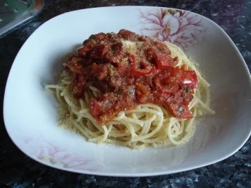 Spaghetti all´arrabiata - Rezept
